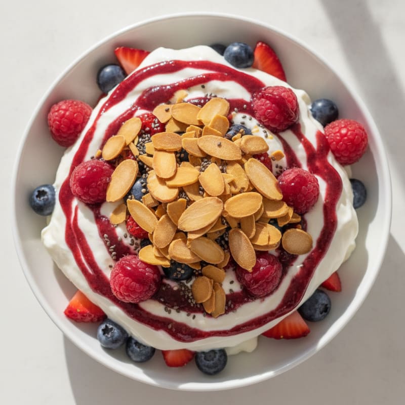 Creamy Greek Yogurt Protein Parfait with Mixed Berries