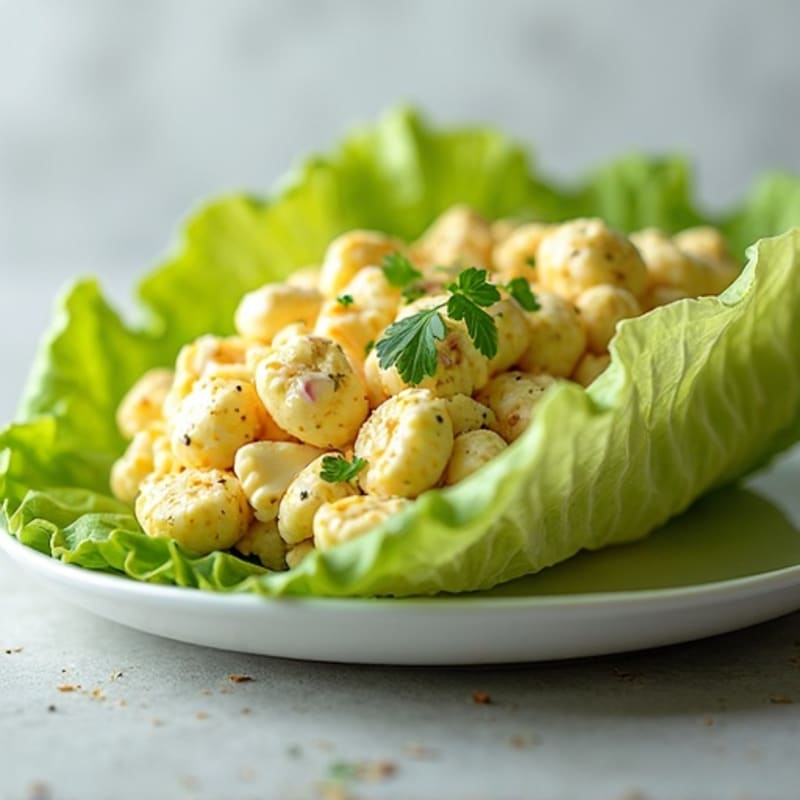 Creamy Greek Yogurt Egg Salad Lettuce Wrap