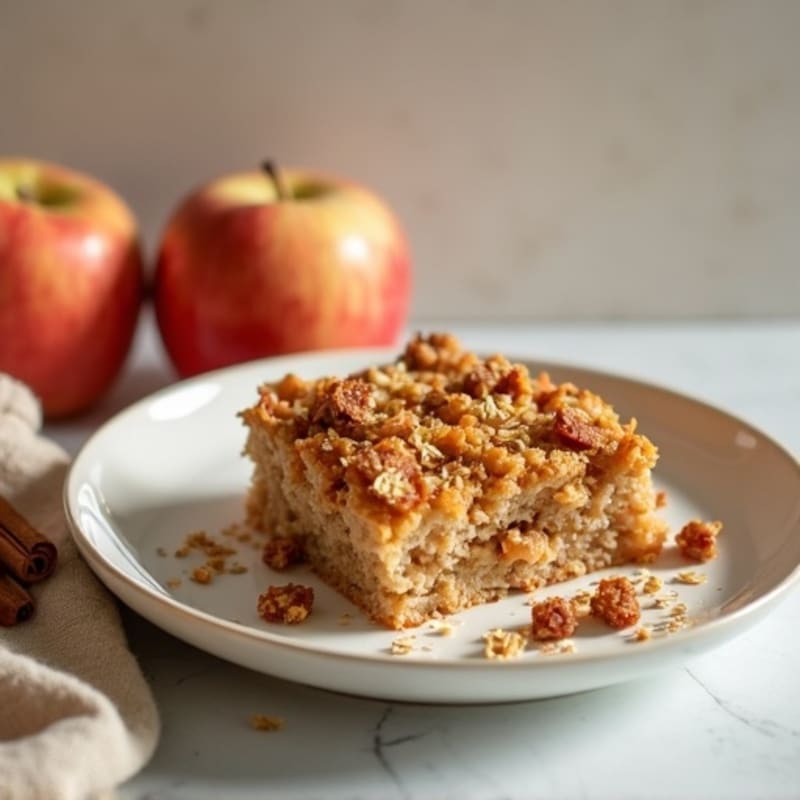 Baked Cinnamon Apple Protein Oatmeal