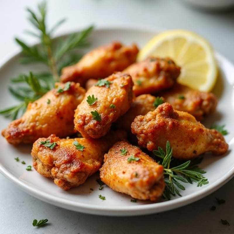 Crispy Baked Garlic-Herb Wings