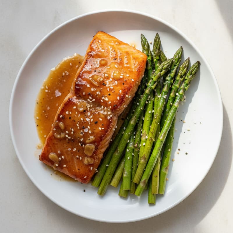 Teriyaki Glazed Salmon with Roasted Asparagus
