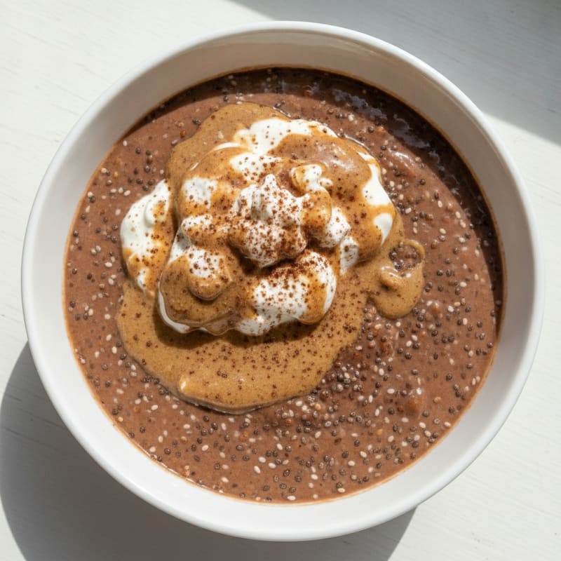 Chocolate Protein Pudding with Chia Seeds