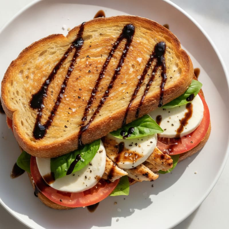 Grilled Caprese Sandwich with Balsamic Glaze