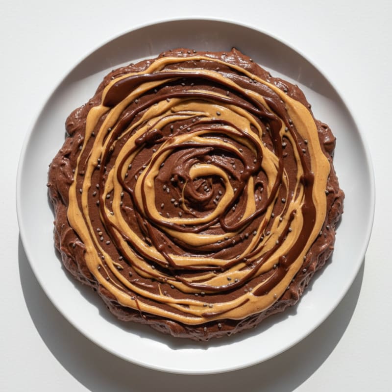 Silky Chocolate Protein Pudding with Peanut Butter Swirl
