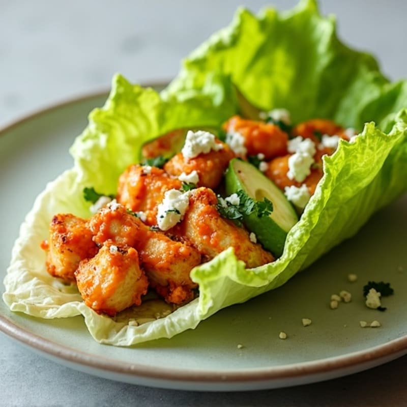 Crispy Buffalo Chicken Lettuce Wrap
