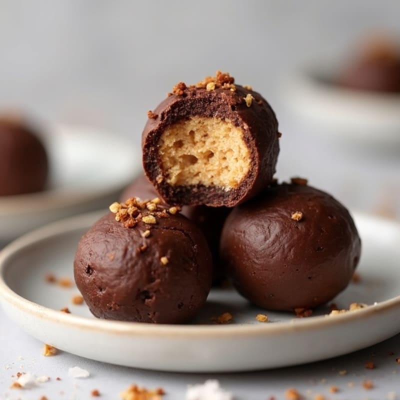 Protein-Rich Dark Chocolate Fudge Bites