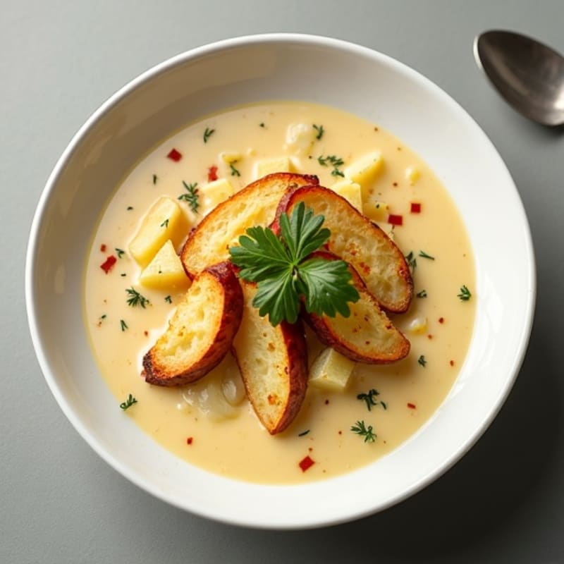 Healthy Creamy Loaded Potato Soup