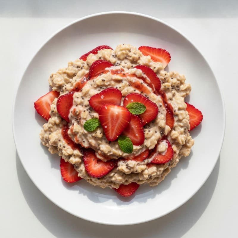 Strawberry Shortcake Overnight Oats