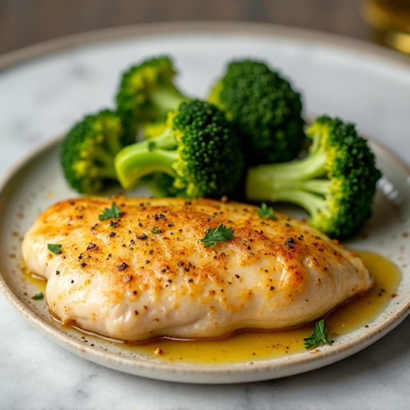 Lemon-Garlic Baked Chicken with Roasted Broccoli