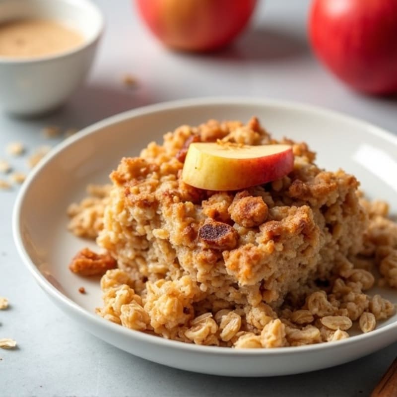 Baked Cinnamon Apple Protein Oatmeal