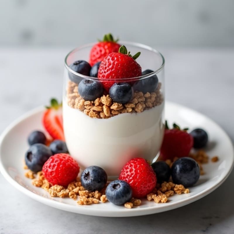 Greek Yogurt Protein Parfait with Mixed Berries