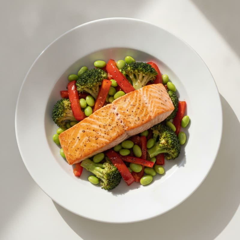 Pan-Seared Salmon with Roasted Vegetables