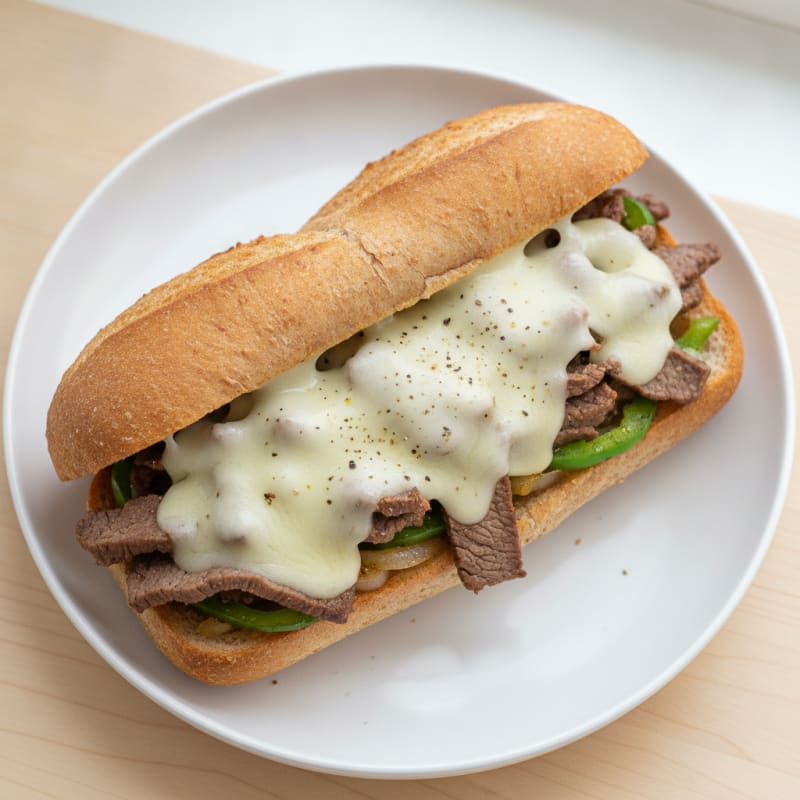 Classic Philly Cheesesteak Sandwich