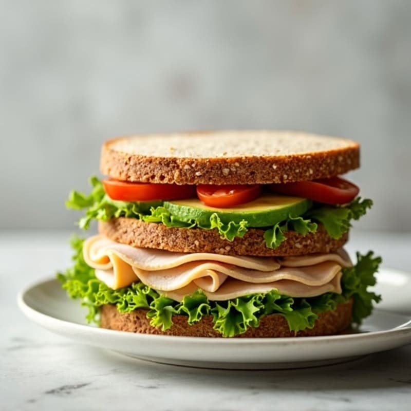 Stacked Turkey Club with Fresh Avocado