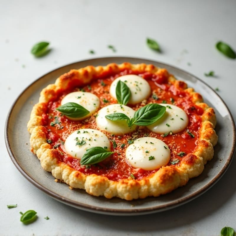 Crispy Cauliflower Crust Pizza with Fresh Mozzarella