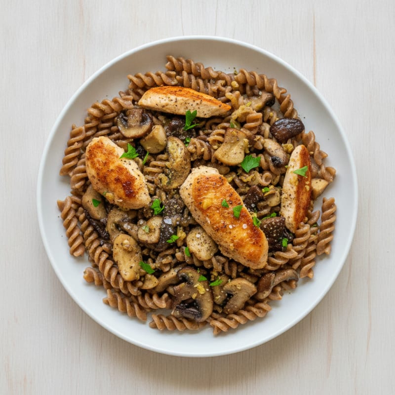 Buckwheat Pasta with Wild Mushrooms