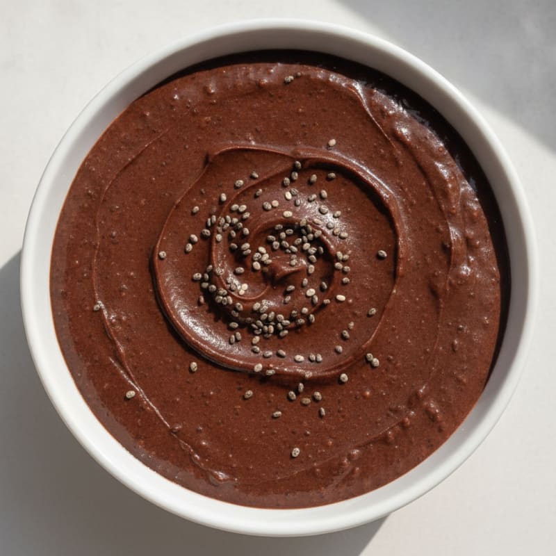 Silky Chocolate Protein Pudding with Chia Seeds