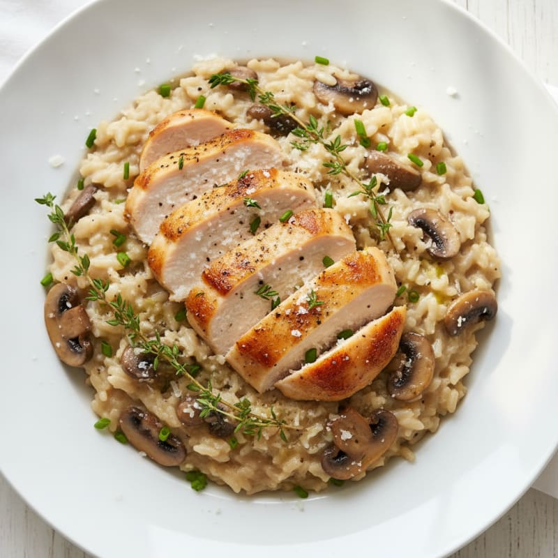 Creamy Mushroom Parmesan Risotto