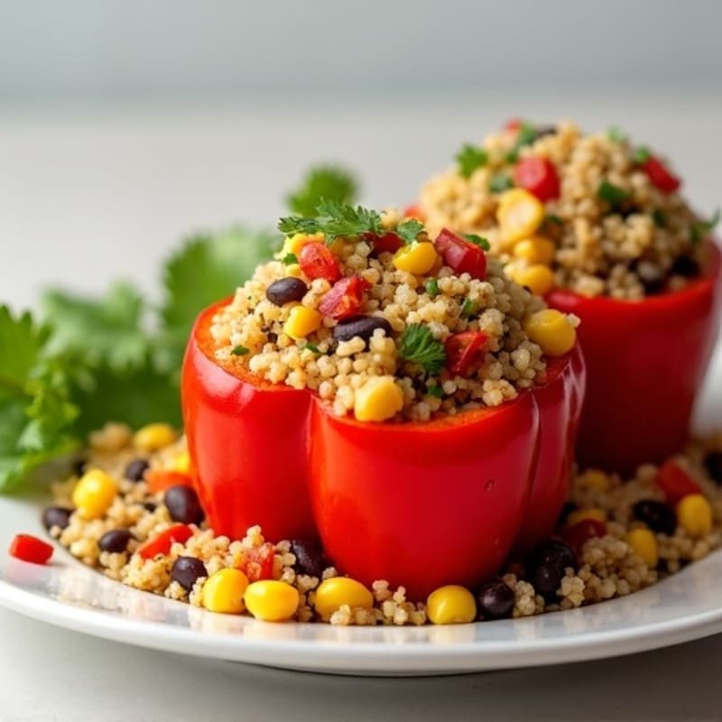 Zesty Quinoa Stuffed Bell Peppers