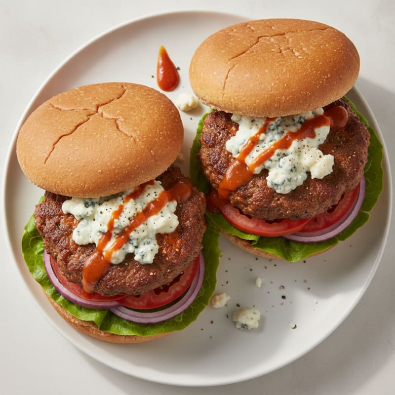 Buffalo Blue Cheese Burgers