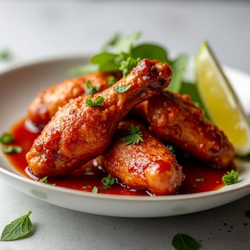Crispy Baked Spicy BBQ Chicken Wings