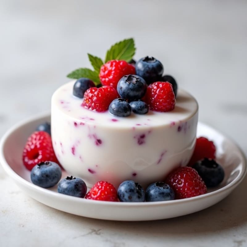 Silky Vanilla Protein Yogurt with Berries