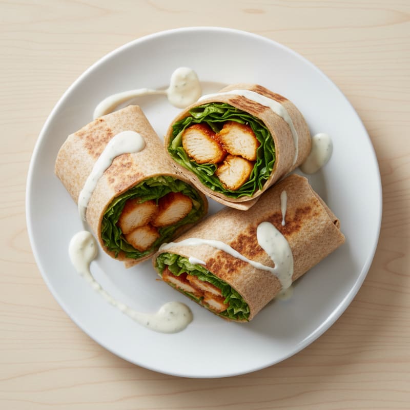Crispy Buffalo Ranch Chicken Wraps
