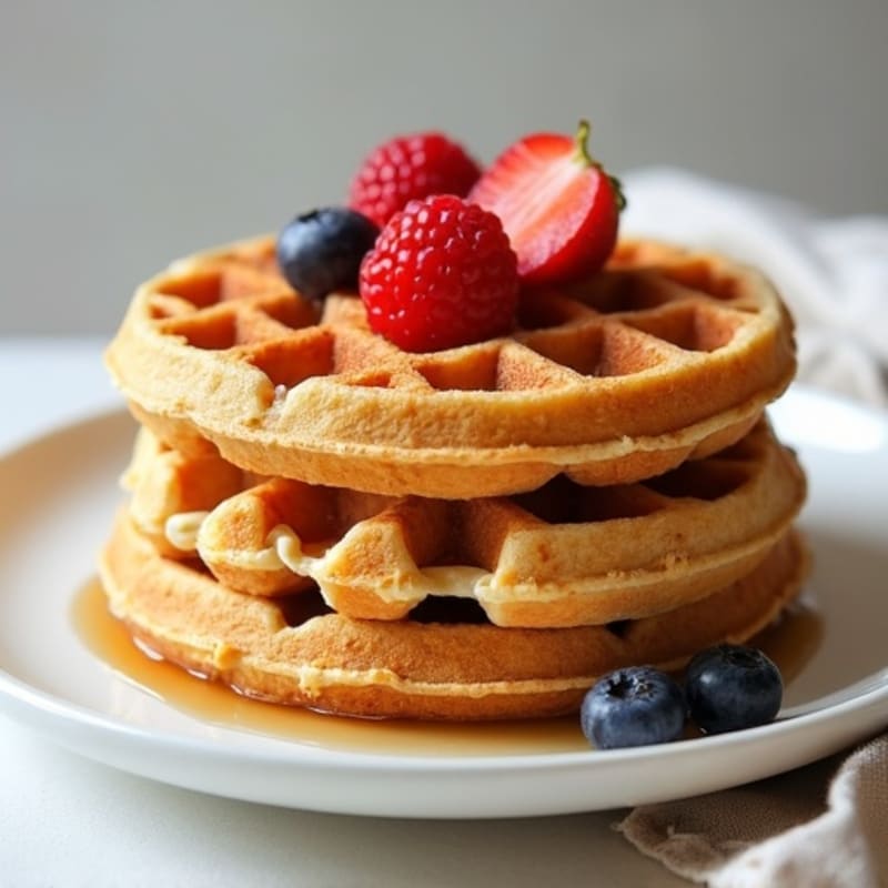 Crispy Almond Flour Belgian Waffles