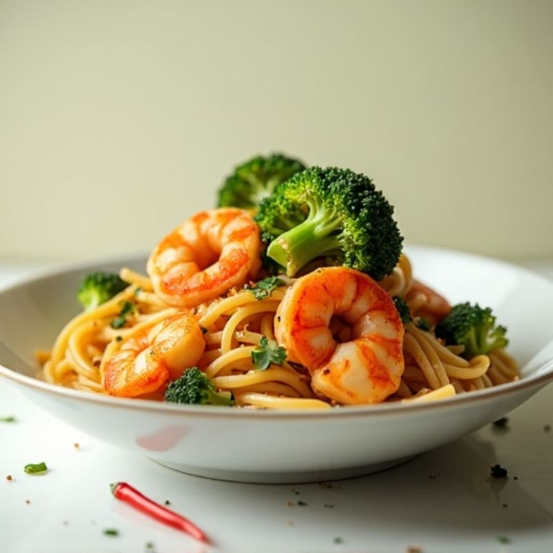 Spicy Lemongrass Lime Shrimp Pasta