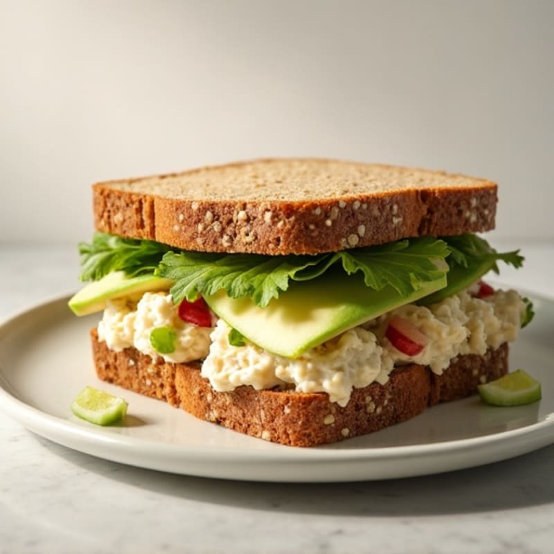 Healthy Creamy Chicken Salad Sandwich