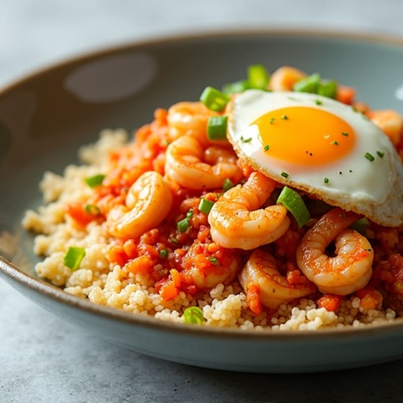 Crispy Cauliflower Rice Kimchi Stir-Fry