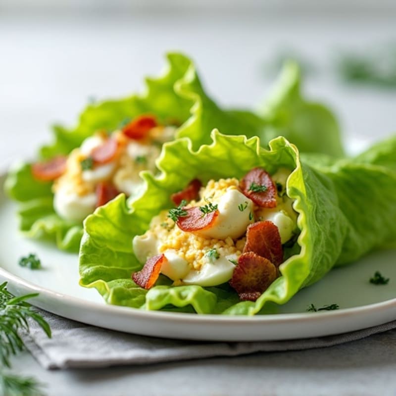 Creamy Herb Egg Salad Lettuce Wraps