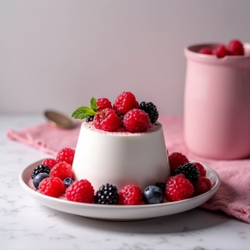 Greek Yogurt Protein Mousse with Berries