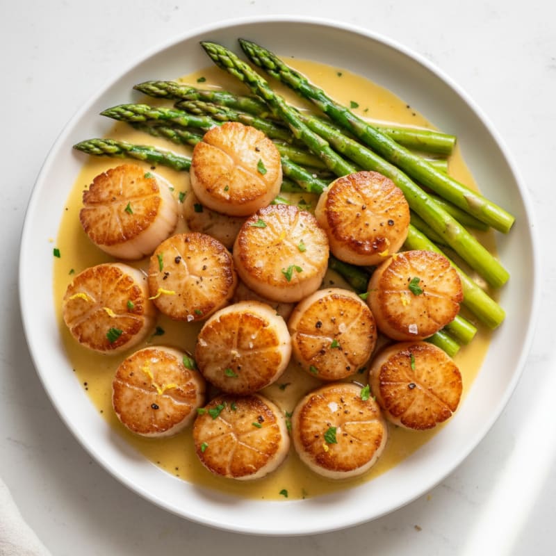 Pan-Seared Scallops with Creamy Lemon Sauce