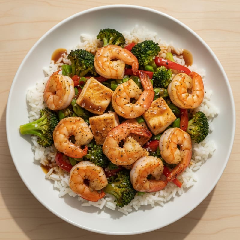 Savory Chicken and Shrimp Protein Bowl