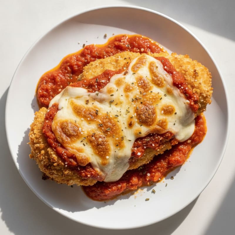 Parmesan-Crusted Chicken with Marinara Sauce