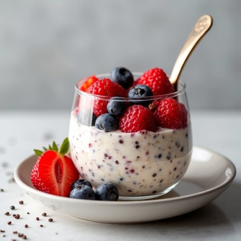 Vanilla-Berry Protein Overnight Oats