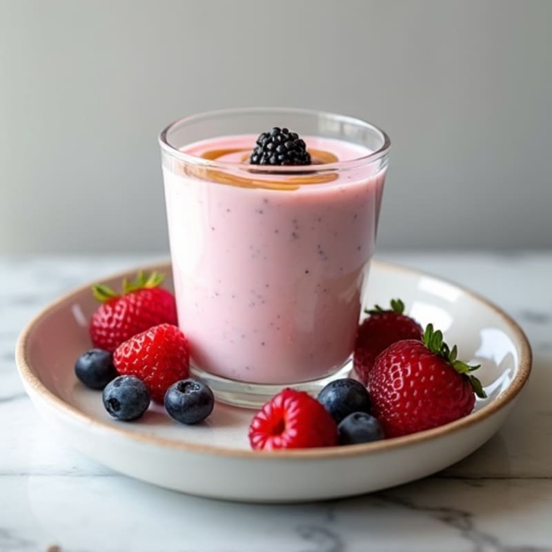 Greek Yogurt Protein Mousse with Mixed Berries