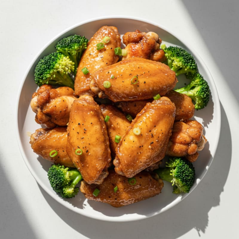Crispy Honey-Garlic Chicken Wings