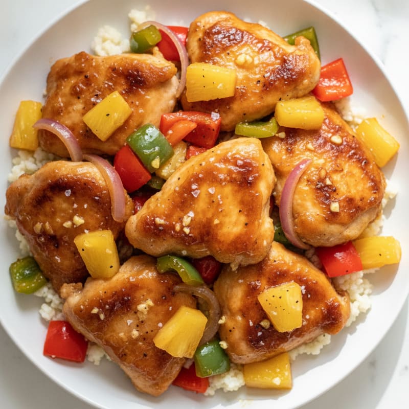 Sweet and Sour Glazed Chicken Thighs
