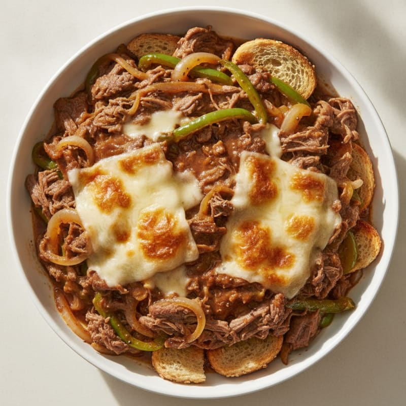 Slow Cooker Philly Cheesesteak
