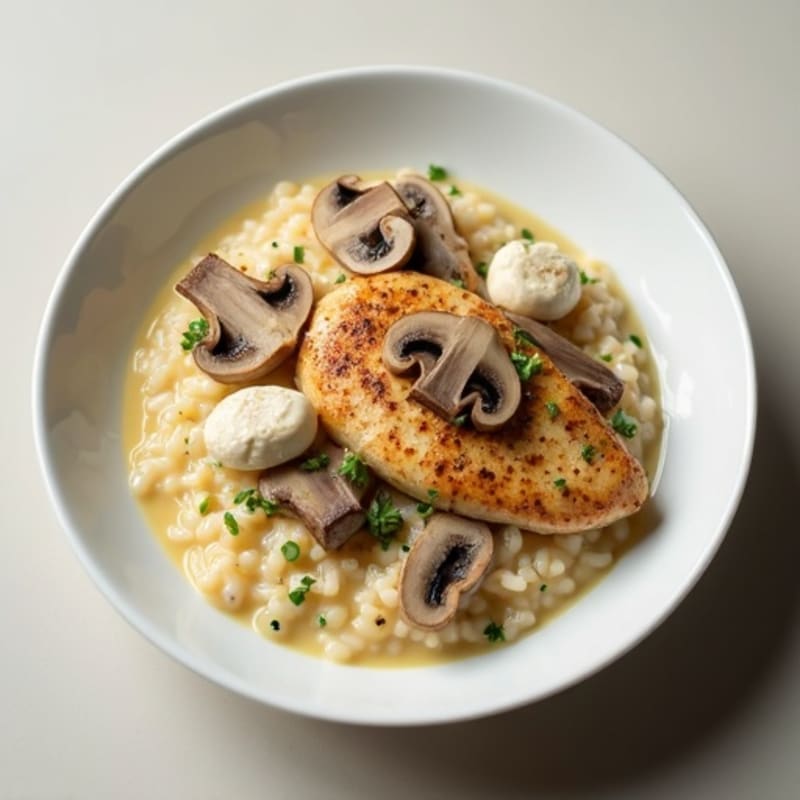 Healthy Creamy Mushroom Risotto