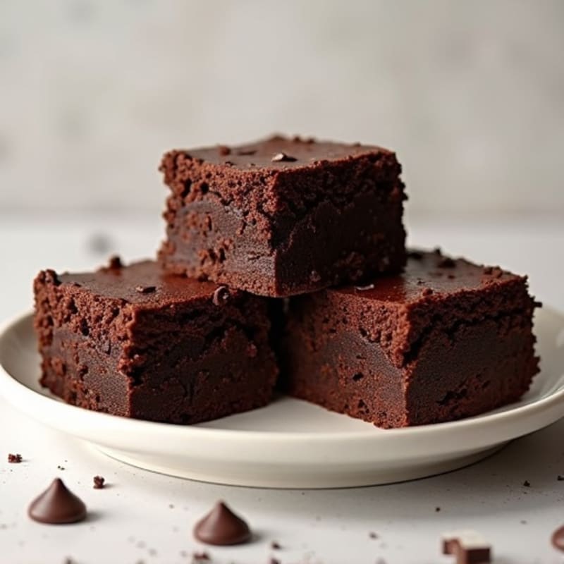 Healthy Dark Chocolate Fudge Brownies