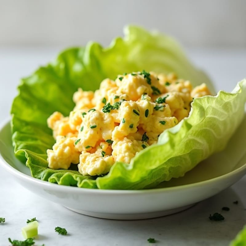 Creamy Egg Salad Lettuce Wraps