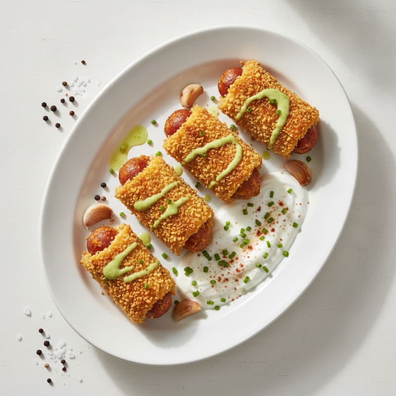 Baked Corn-Crusted Veggie Dogs