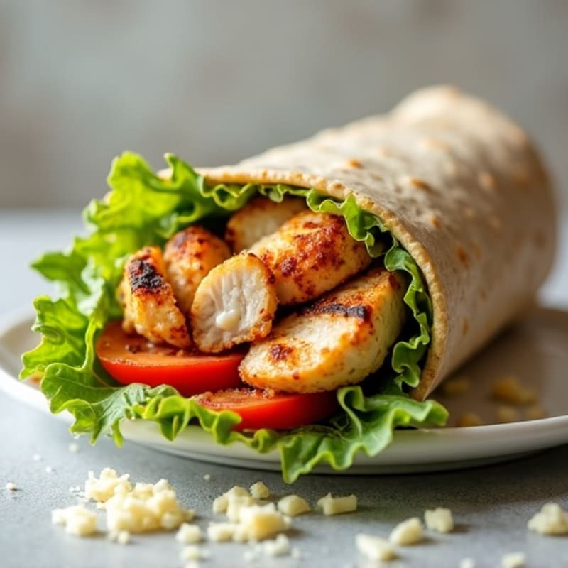 Crispy Grilled Chicken Caesar Wrap