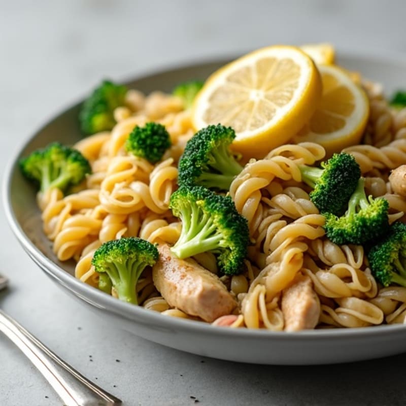 Chicken and Broccoli Pasta with Lemon Garlic Sauce