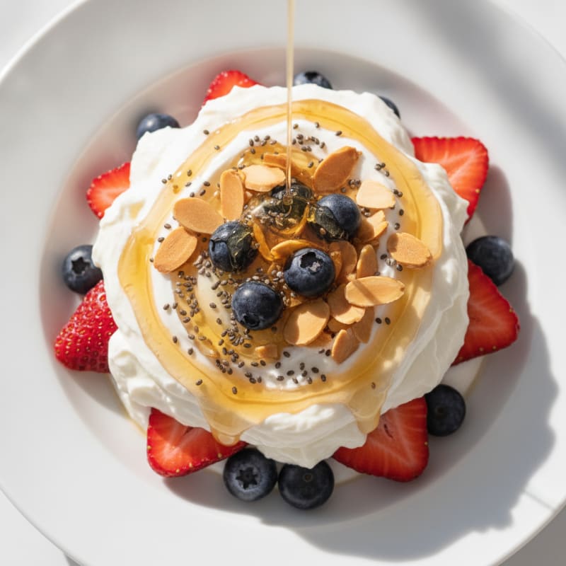 Greek Yogurt Parfait with Fresh Berries and Chia Seeds