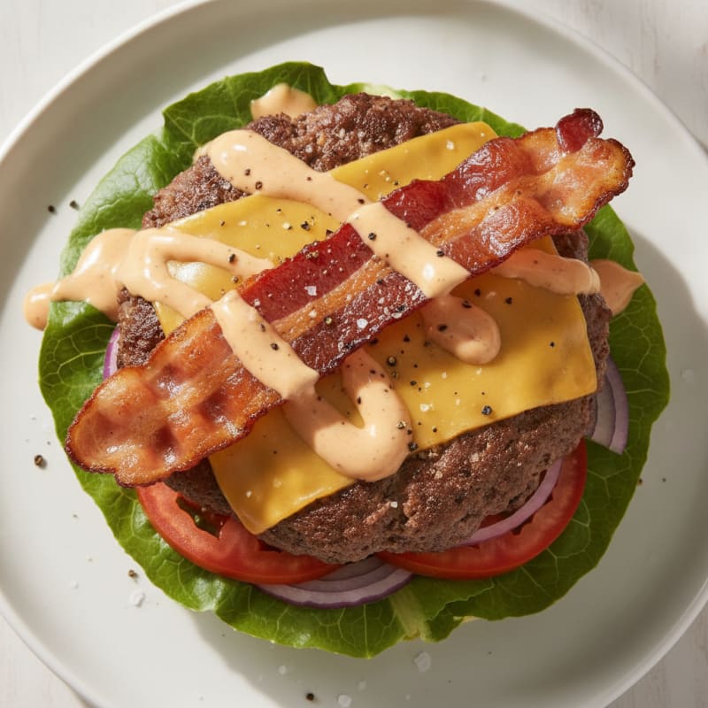 Double Bacon Cheeseburger with Secret Sauce