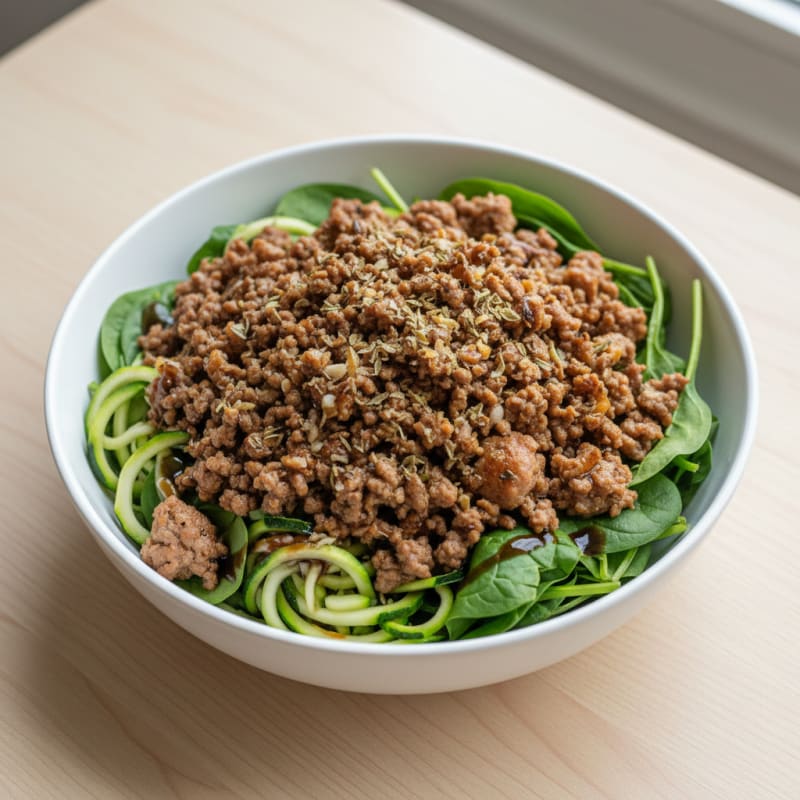 Garlic Herb Beef and Pork Power Bowl